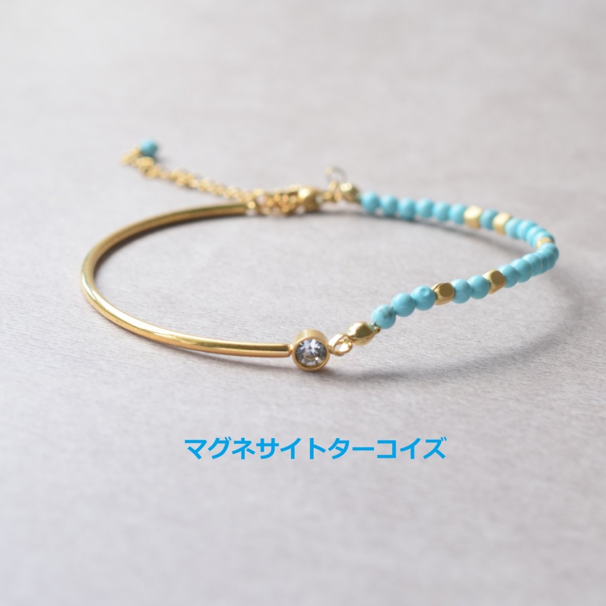 画像6: 夏の新作【汗のかく季節に!長さ選べる】天然石 サージカルステンレス製 ジルコニア バングル ブレスレット (6)