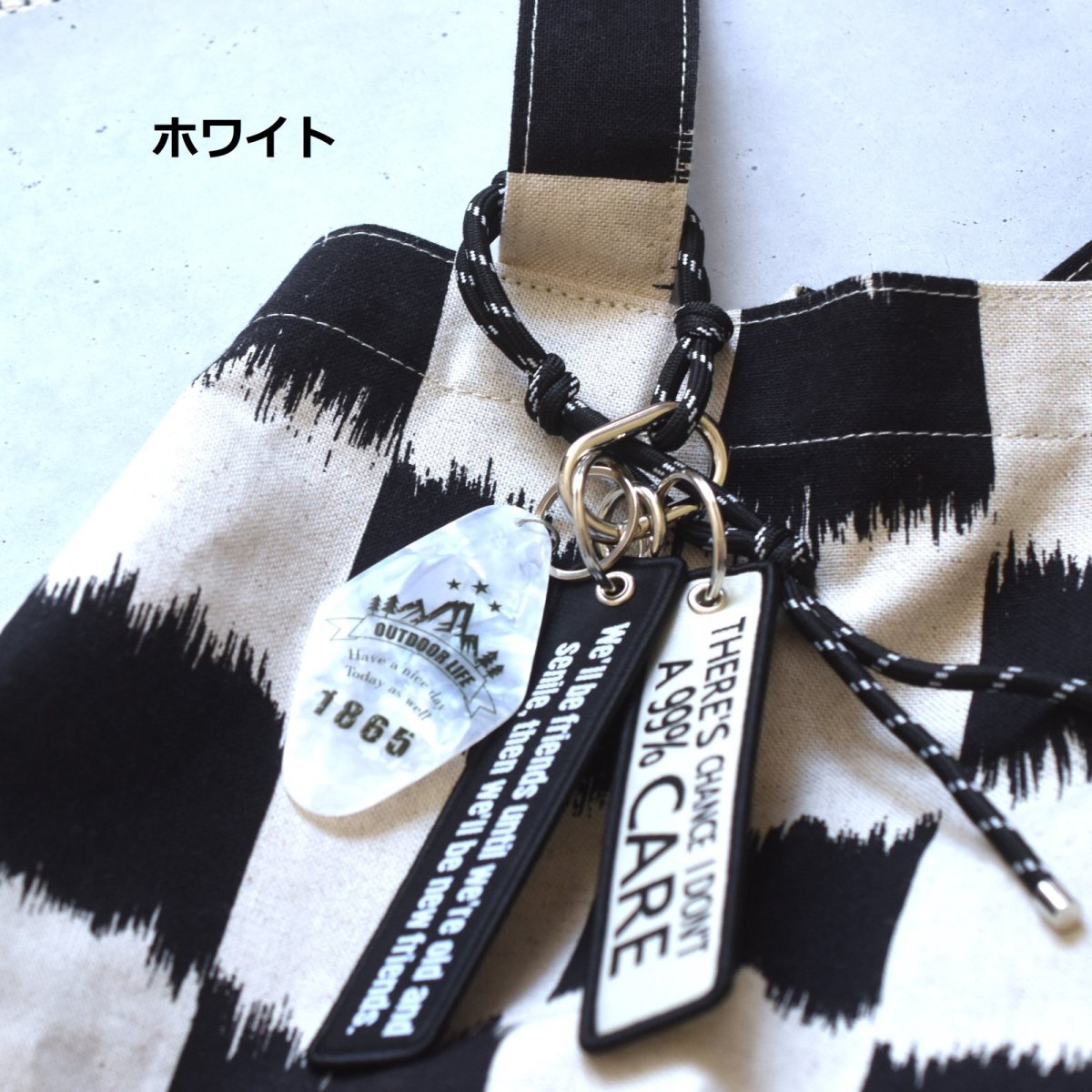 画像12: 人気柄追加！【限定・選べる】男女兼用！クラシックカラー　コード×アクリル　カラビナ　バッグチャーム  (12)