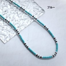 画像4: Creema特集掲載【男女兼用♪】選べる　エスニック風　ターコイズ　ショートネックレス　サージカルステンレス金具　41+5cm  (4)