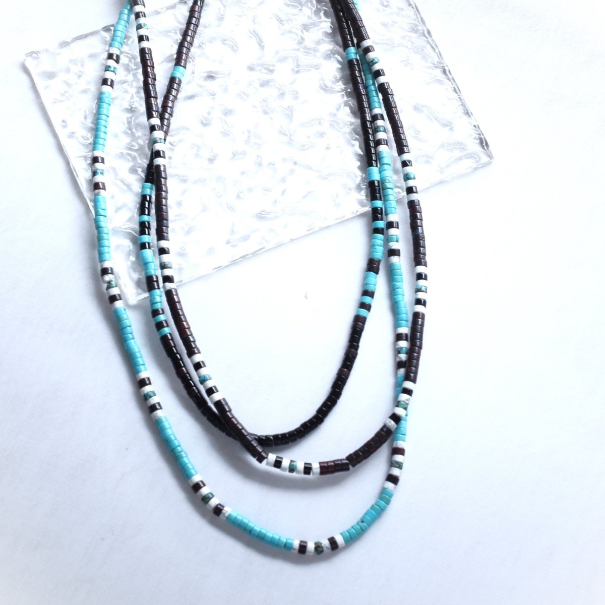 画像8: Creema特集掲載【男女兼用♪】選べる　エスニック風　ターコイズ　ショートネックレス　サージカルステンレス金具　41+5cm  (8)