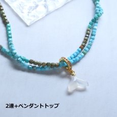 画像6: 夏の新作【汗をかく季節に♪】選べる　ターコイズ　ショートネックレス　サージカルステンレス金具　41+5cm  (6)