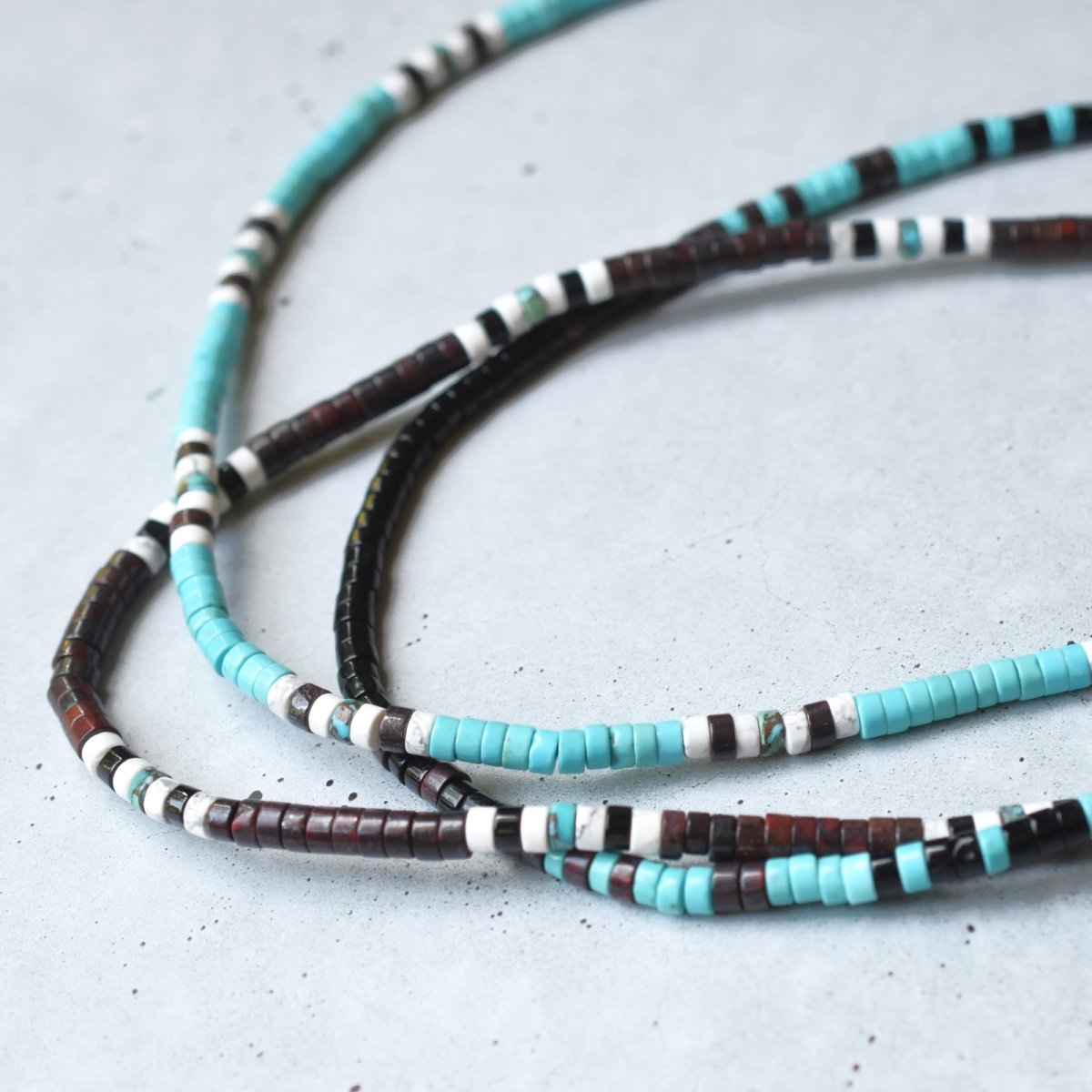 画像9: Creema特集掲載【男女兼用♪】選べる　エスニック風　ターコイズ　ショートネックレス　サージカルステンレス金具　41+5cm  (9)