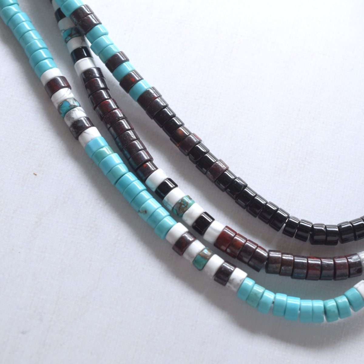 画像7: Creema特集掲載【男女兼用♪】選べる　エスニック風　ターコイズ　ショートネックレス　サージカルステンレス金具　41+5cm  (7)