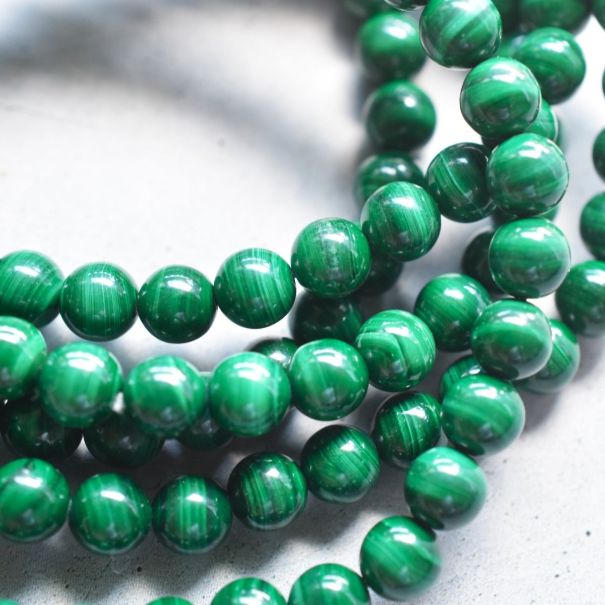 画像2: 秋の新作【限定7】人気の石　マラカイト　孔雀石　お守り　ブレスレット (2)