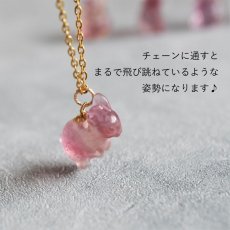 画像9: SALE【各限定１・選べる】かわいい癒し！　小さなうさぎ　フローライト　イエロー　ステンレスネックレス50cm  (9)