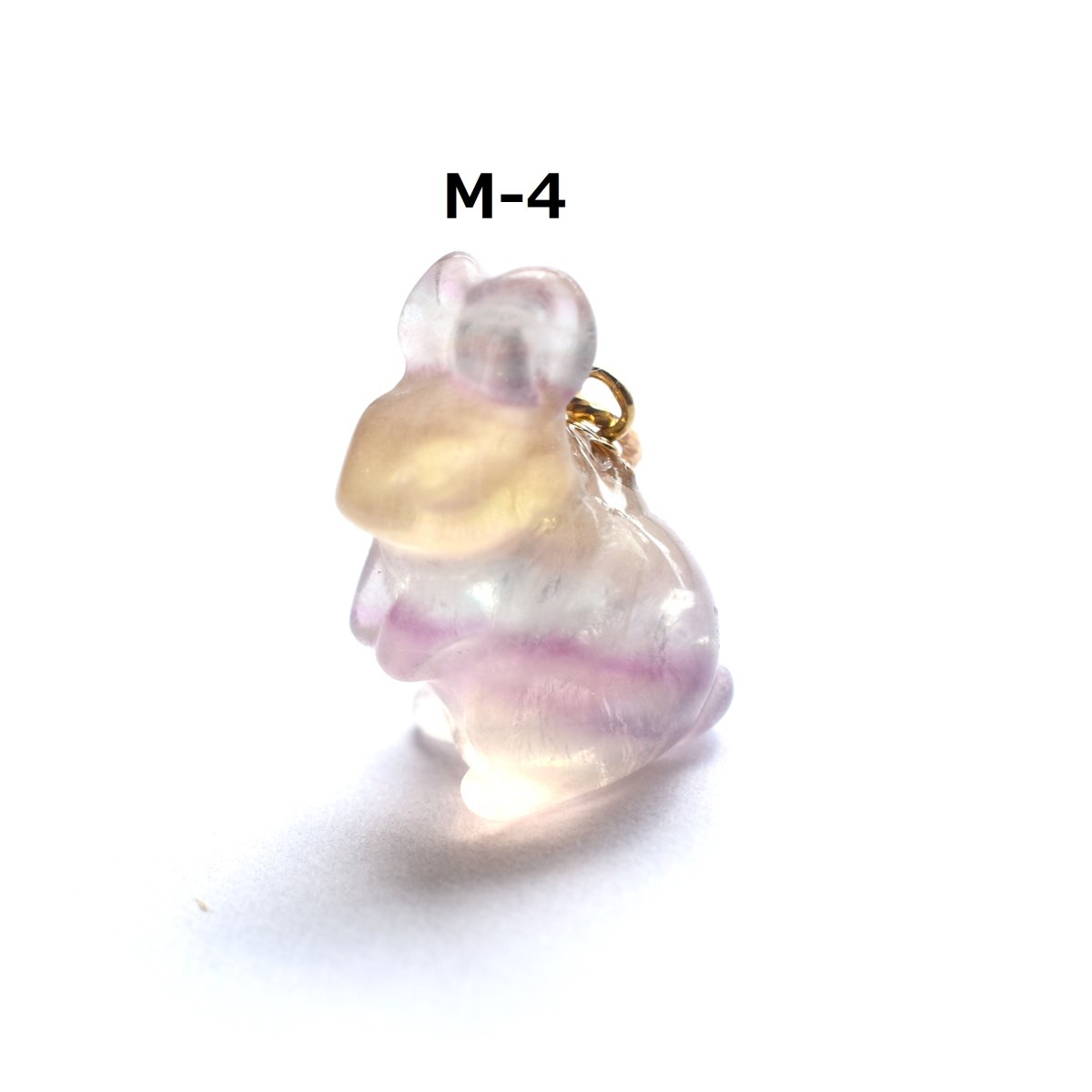 画像4: SALE【残り1.2.7】夕焼け色グラデーション　小さな野うさぎ　フローライト　ステンレスネックレス50cm  (4)