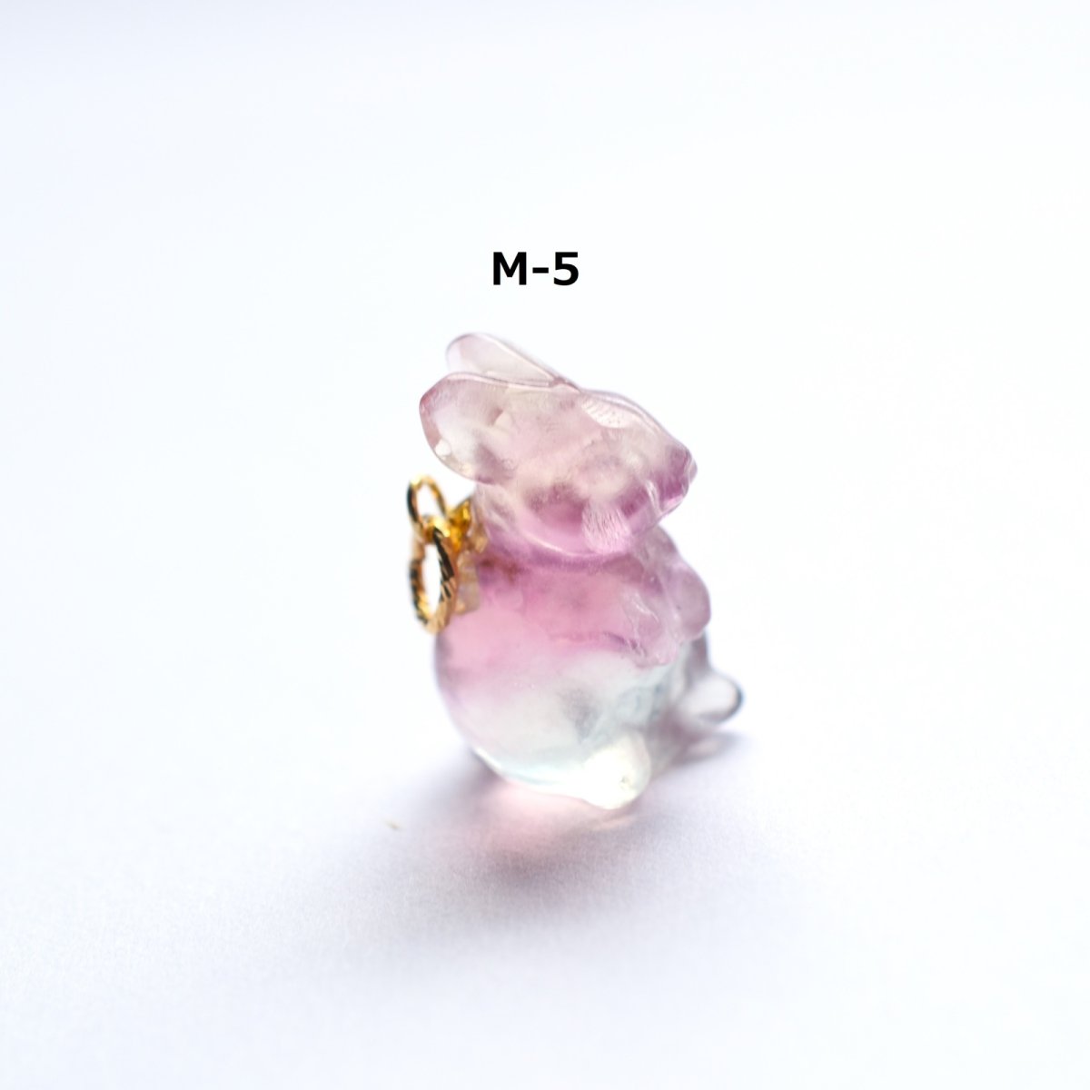 画像5: SALE【残り1.2.7】夕焼け色グラデーション　小さな野うさぎ　フローライト　ステンレスネックレス50cm  (5)