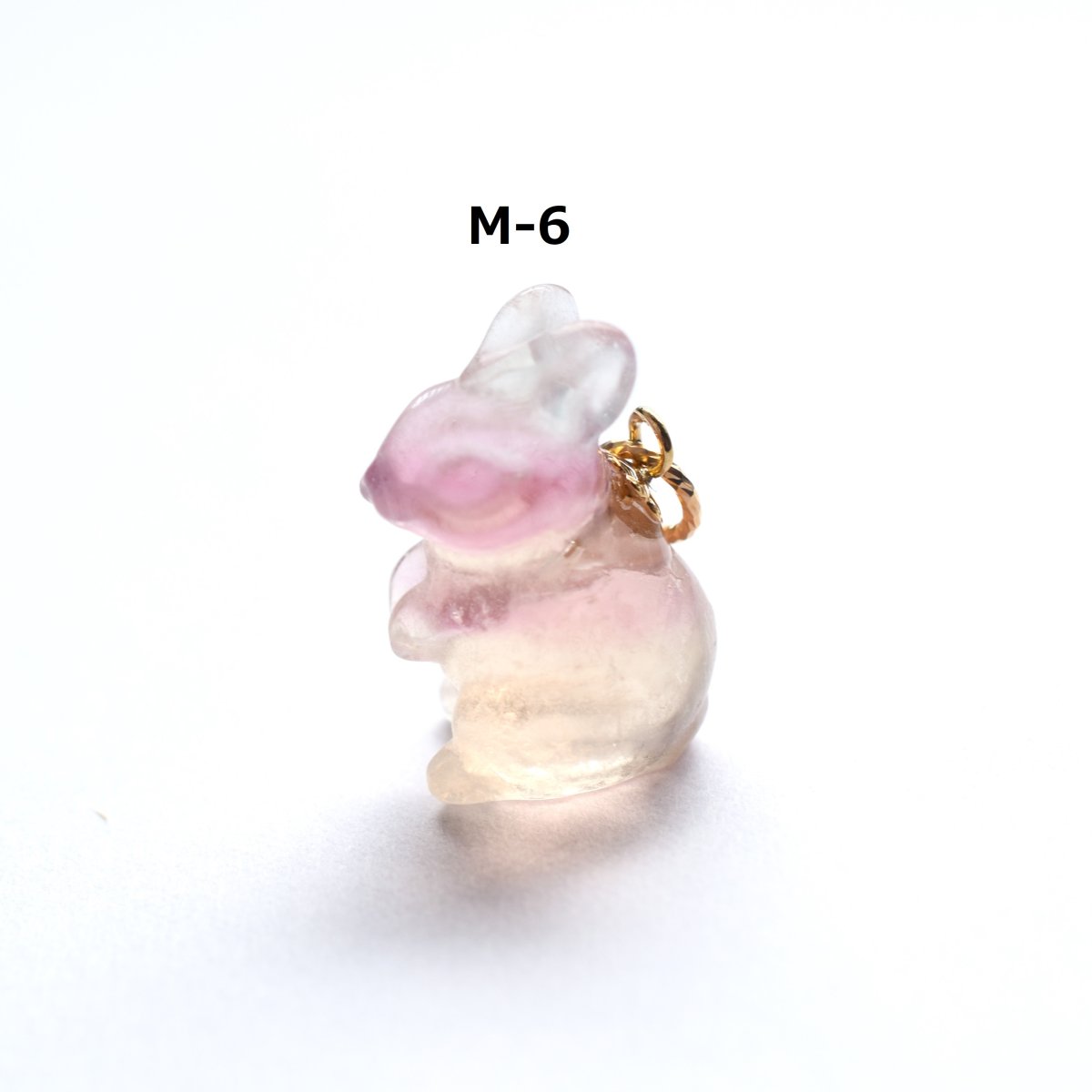 画像6: SALE【残り1.2.7】夕焼け色グラデーション　小さな野うさぎ　フローライト　ステンレスネックレス50cm  (6)