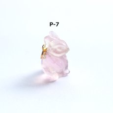 画像8: SALE【各限定１・選べる】マルチカラー　小さなうさぎ　カービング　フローライト　ステンレスネックレス50cm (8)