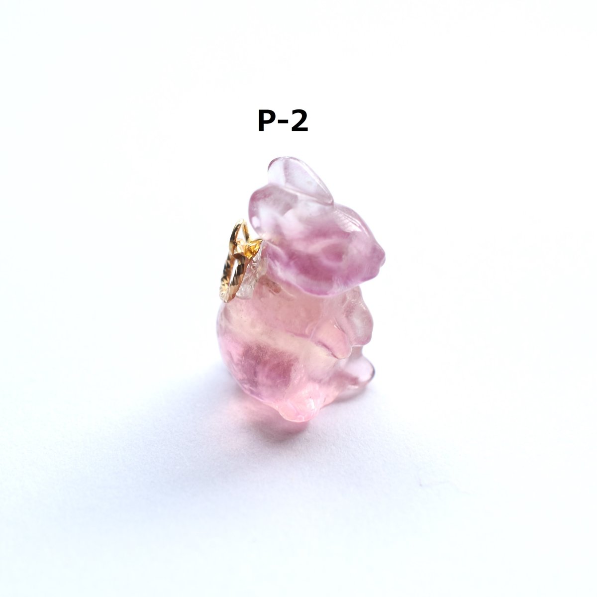 画像3: SALE【各限定１・選べる】マルチカラー　小さなうさぎ　カービング　フローライト　ステンレスネックレス50cm (3)