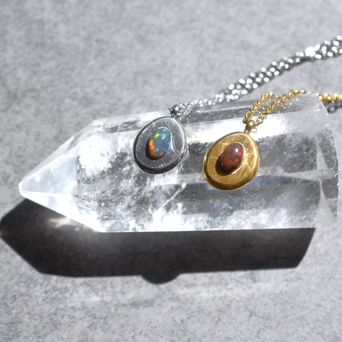 画像10: 秋の新作【選べる】銀河惑星　ブラックオパール　カボション　コイン　サージカルステンレスネックレス  (10)