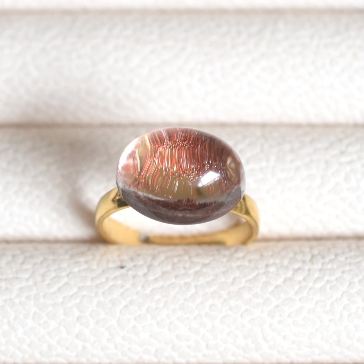 画像13: 秋の新作【選べる・12号〜】紅葉　ガーデンクォーツ　庭園クォーツ　サージカルステンレスリング(指輪）  (13)