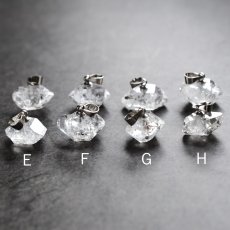 画像3:  秋の新作【選べる数量限定】大粒　横型　ハーキマーダイヤモンド　クォーツ　シルバー　サージカルステンレスネックレス40cm  (3)