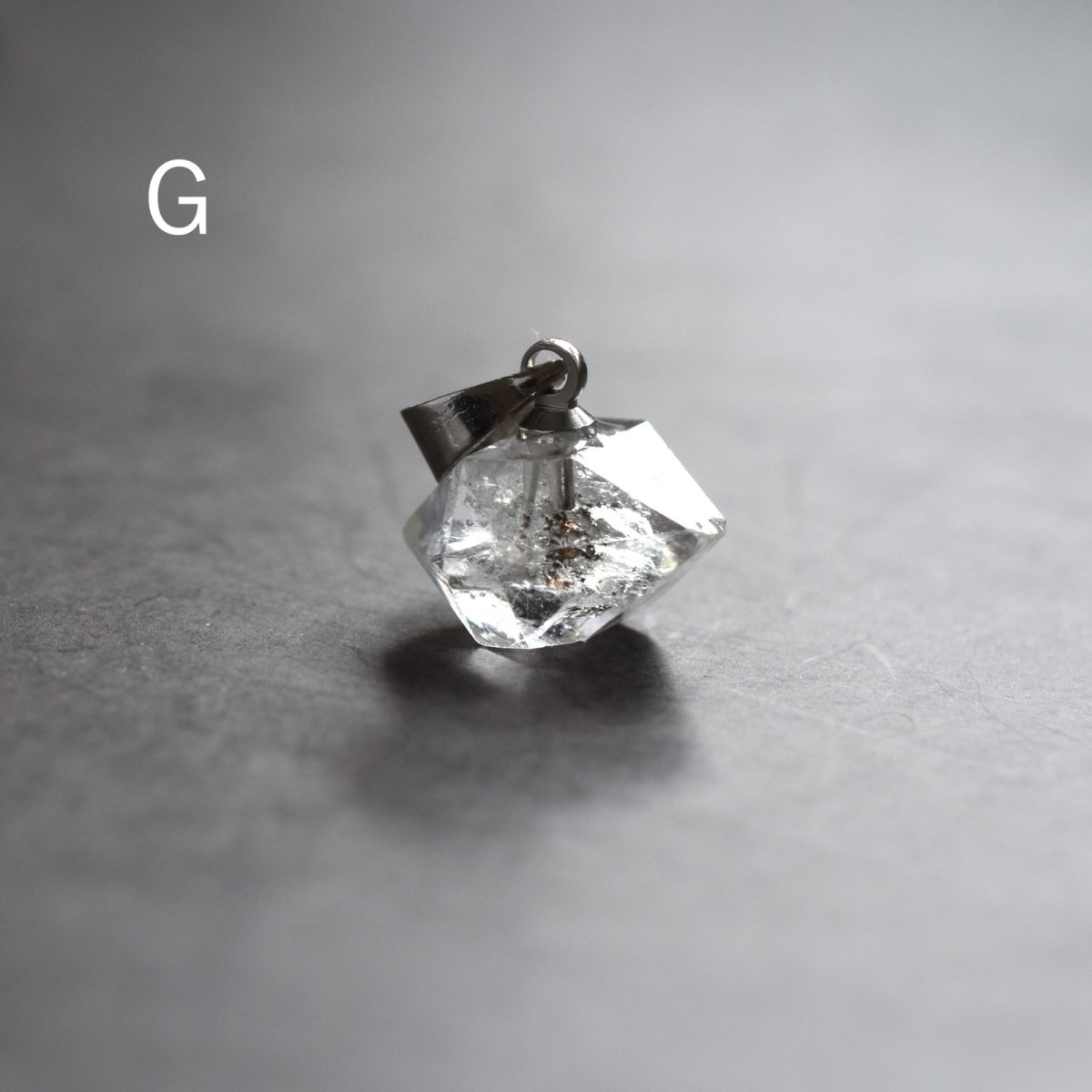 画像18:  秋の新作【選べる数量限定】大粒　横型　ハーキマーダイヤモンド　クォーツ　シルバー　サージカルステンレスネックレス40cm  (18)