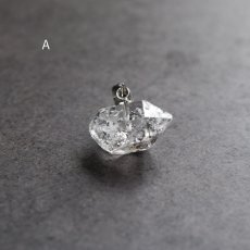 画像6:  秋の新作【選べる数量限定】大粒　横型　ハーキマーダイヤモンド　クォーツ　シルバー　サージカルステンレスネックレス40cm  (6)