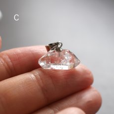 画像11:  秋の新作【選べる数量限定】大粒　横型　ハーキマーダイヤモンド　クォーツ　シルバー　サージカルステンレスネックレス40cm  (11)