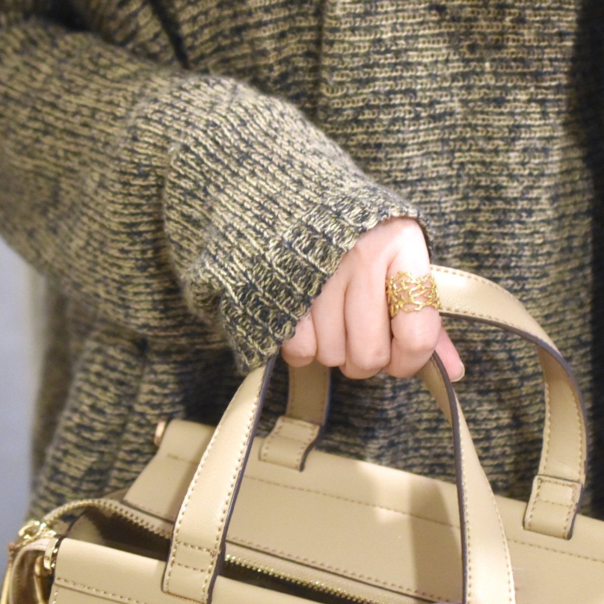 画像16: 秋の新作【金属アレルギー対応・フリーサイズ】クラウン小枝　サージカルカルステンレスリング(指輪・イヤーカフ）  (16)