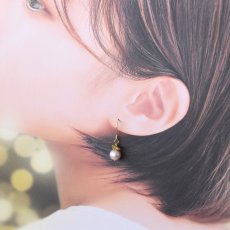 画像13: 【選べる】一粒　カラー　淡水パール　メタルビーズ　サージカルステンレスピアス  (13)