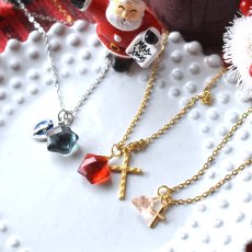 画像2: クリスマス限定【数量限定・選べる】聖なる夜　スターカット　カラークォーツ　チャーム　サージカルステンレスネックレス  (2)
