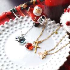 画像1: クリスマス限定【数量限定・選べる】聖なる夜　スターカット　カラークォーツ　チャーム　サージカルステンレスネックレス  (1)