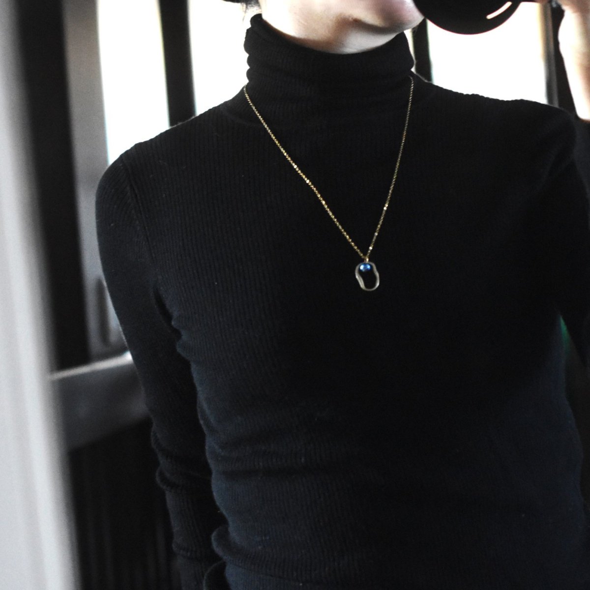 画像8: 新作入荷【数量限定・12点】ブルー淡水パール　オーバルリング　サージカルステンレスロングネックレス60cm  (8)