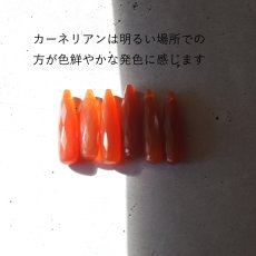 画像5: 新作【数量限定】ブラッドオレンジカーネリアン　Y字　サージカルステンレス　ロングネックレス（シルバー・ゴールド） (5)