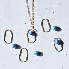 画像6: 新作入荷【数量限定・12点】ブルー淡水パール　オーバルリング　サージカルステンレスロングネックレス60cm  (6)