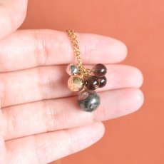 画像8: 冬の新作【数量限定】希少石　ナンホーン瑪瑙　オーナメント風　メタルボール　サージカルステンレスネックレス40cm  (8)