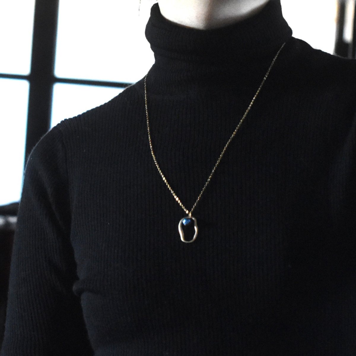 画像7: 新作入荷【数量限定・12点】ブルー淡水パール　オーバルリング　サージカルステンレスロングネックレス60cm  (7)