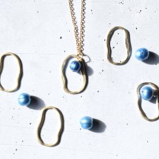 画像4: 新作入荷【数量限定・12点】ブルー淡水パール　オーバルリング　サージカルステンレスロングネックレス60cm  (4)