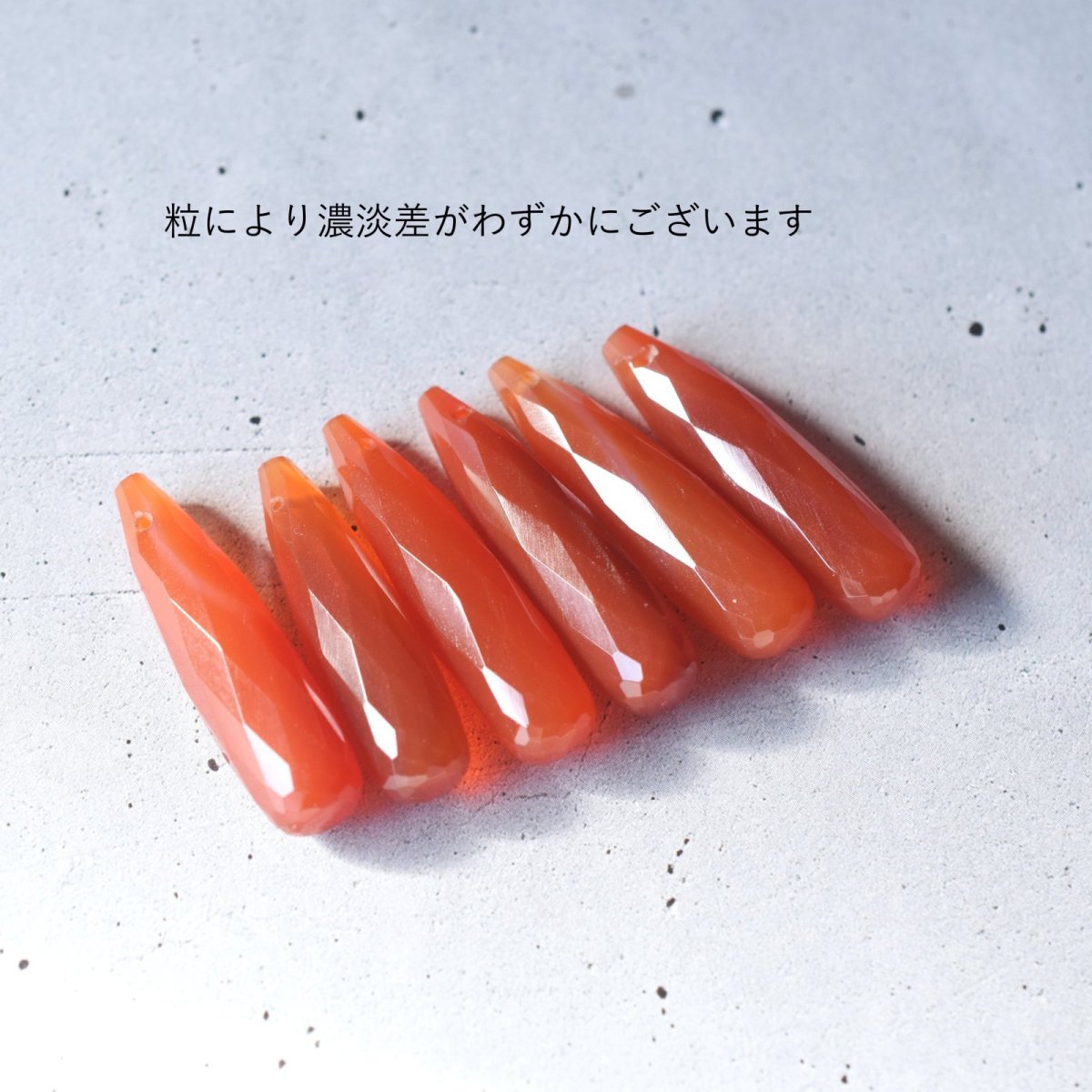 画像4: 新作【数量限定】ブラッドオレンジカーネリアン　Y字　サージカルステンレス　ロングネックレス（シルバー・ゴールド） (4)