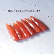 画像4: 新作【数量限定】ブラッドオレンジカーネリアン　Y字　サージカルステンレス　ロングネックレス（シルバー・ゴールド） (4)