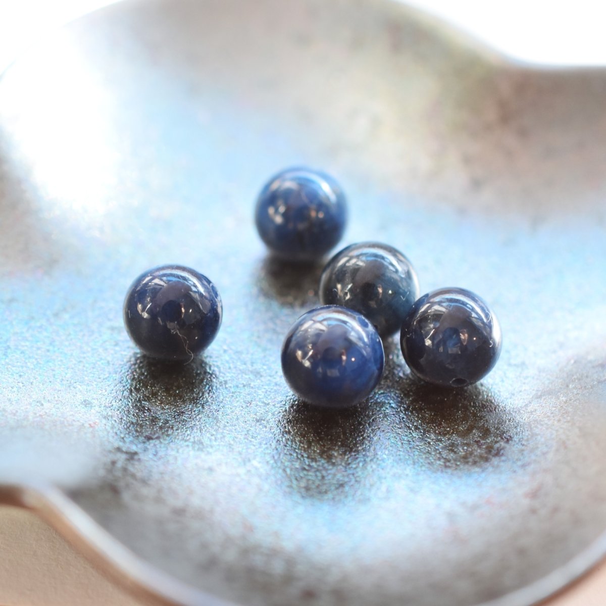 画像7: 冬の新作【数量限定】超希少　ブルー　スギライト　つぶつぶタッセル　サージカルステンレスネックレス   (7)