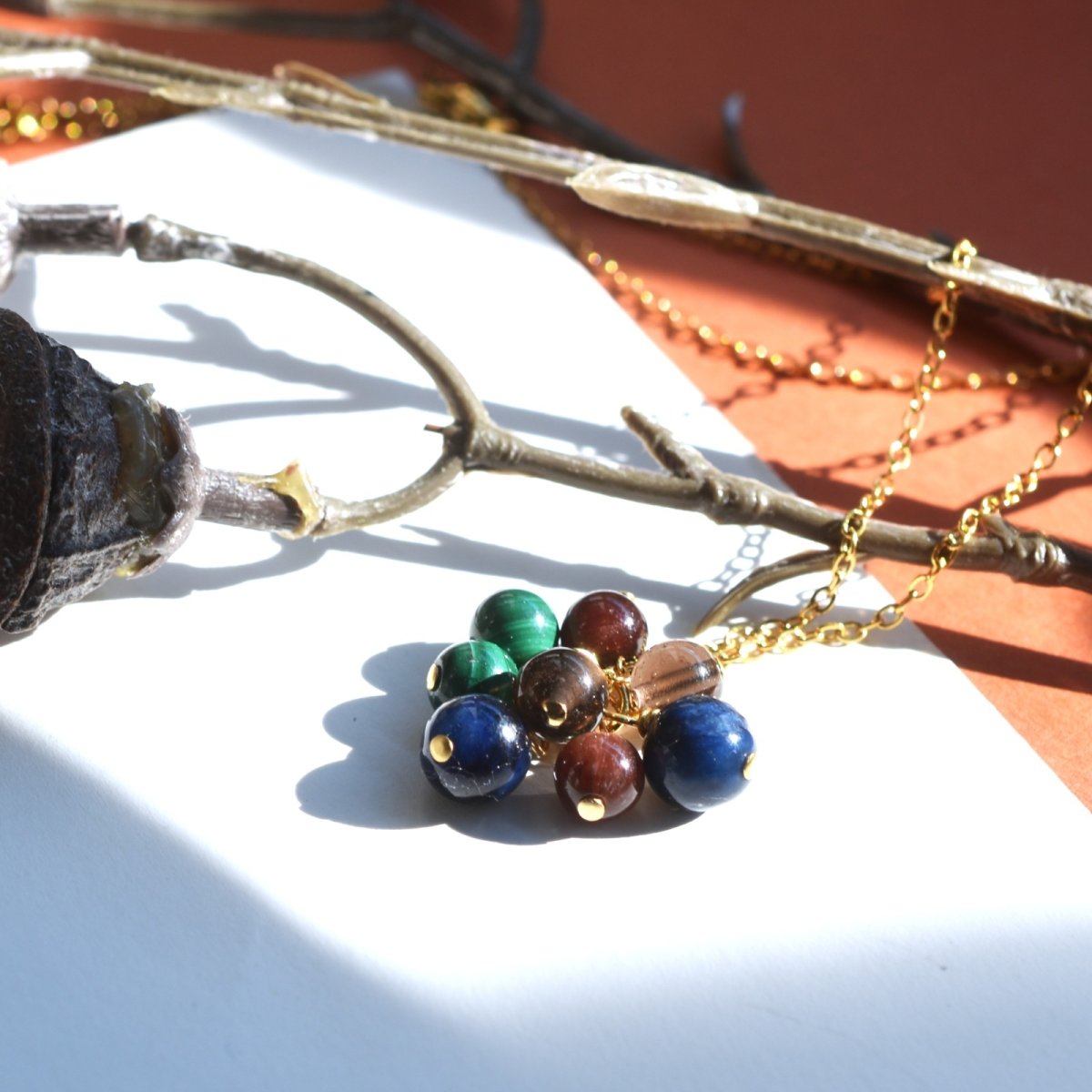 画像5: 冬の新作【数量限定】超希少　ブルー　スギライト　つぶつぶタッセル　サージカルステンレスネックレス   (5)