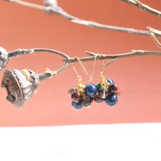 画像1: 冬の新作【数量限定】超希少　ブルー　スギライト　つぶつぶ　ボリューム　サージカルステンレスピアス  (1)