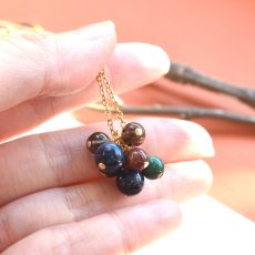 画像8: 冬の新作【数量限定】超希少　ブルー　スギライト　つぶつぶタッセル　サージカルステンレスネックレス   (8)