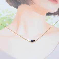 画像10: 冬の新作【数量限定】超希少　ブルー　スギライト　双子粒　ライン　サージカルステンレスネックレス   (10)