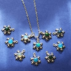 画像8: 冬の新作【選べる・数量限定】雪の結晶　エチオピアン　オパール　シルバー　サージカルステンレスネックレス40cm  (8)