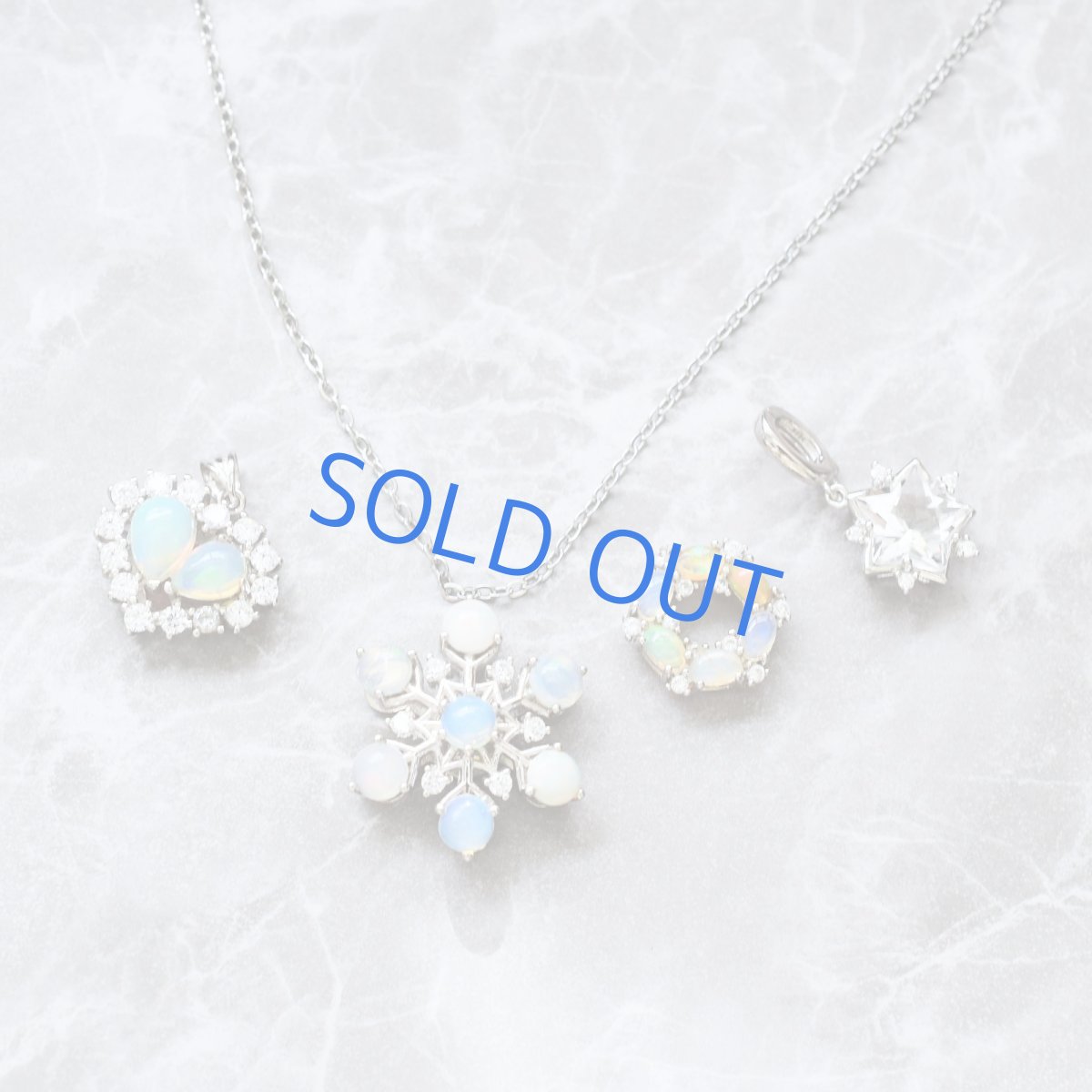 画像6: 冬の新作【1点物】大粒　雪の結晶　エチオピアンオパール　ペンダント　シルバー　サージカルステンレスネックレス (6)