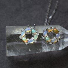 画像8: 冬の新作【選べる・各限定２】エチオピアンオパール　ペンダントトップ　サージカルステンレスネックレス  (8)