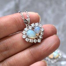 画像5: 冬の新作【選べる・各限定２】エチオピアンオパール　ペンダントトップ　サージカルステンレスネックレス  (5)