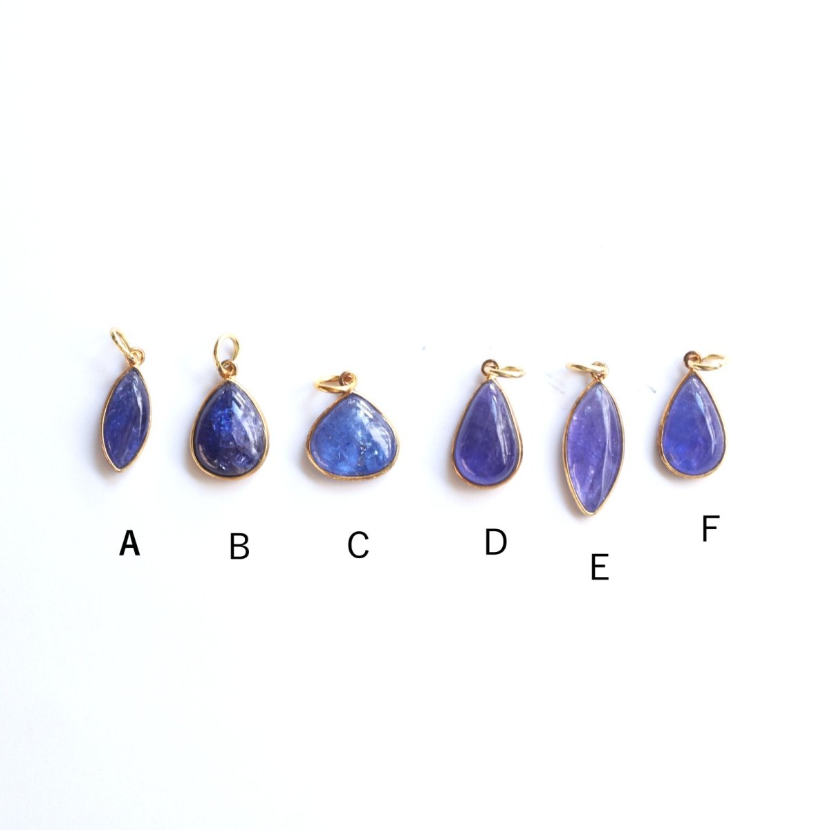 画像3: 特別価格【選べる・1点もの】インドジャイプール仕入れ！　タンザナイト　フレーム　サージカルステンレスネックレス  (3)