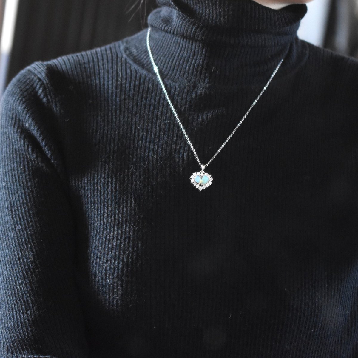 画像7: 冬の新作【選べる・各限定２】エチオピアンオパール　ペンダントトップ　サージカルステンレスネックレス  (7)