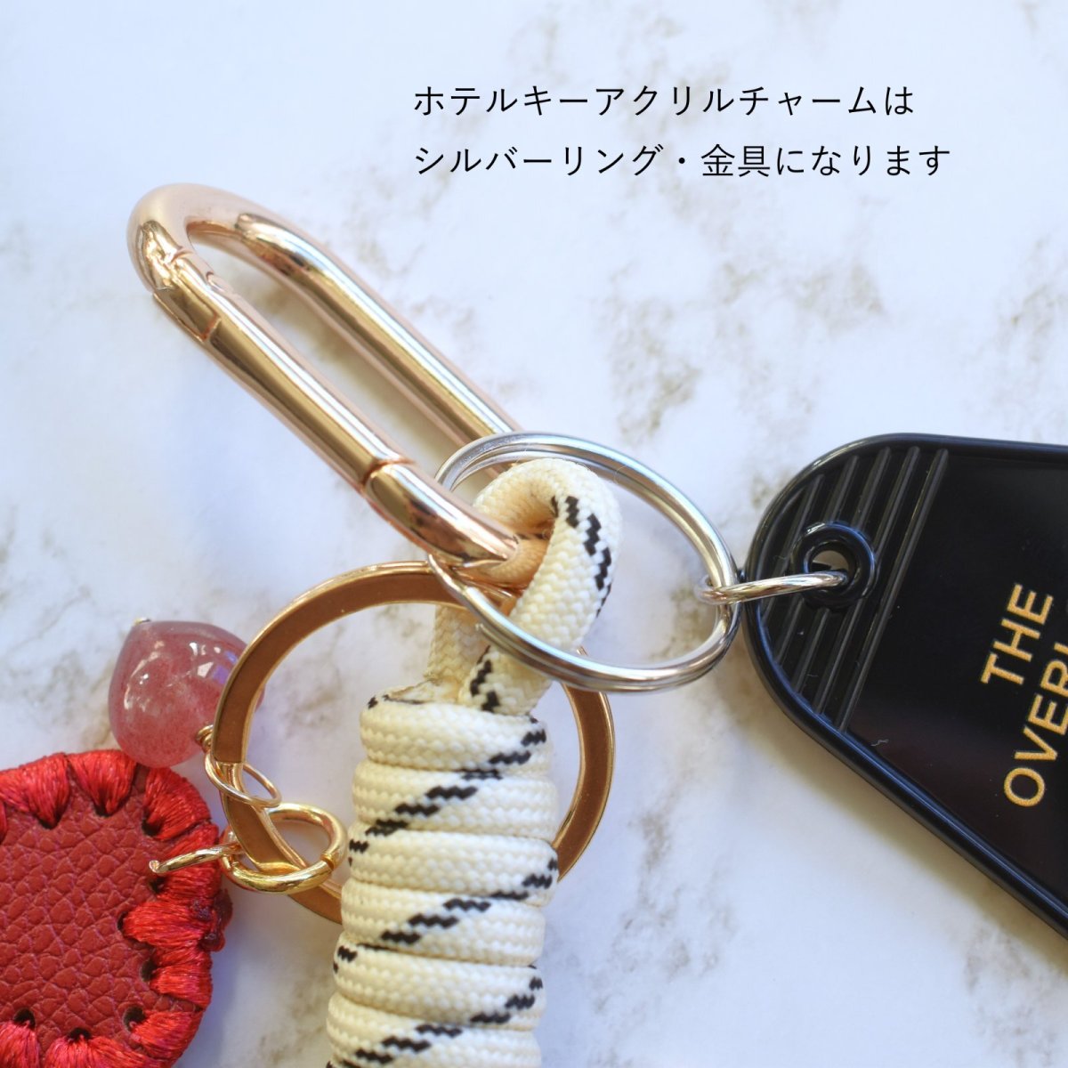 画像8: 冬の新作【数量限定】LOVE＆ハート　レッドアベンチュリン　カラビナ　ハンドストラップ・バッグチャーム  (8)