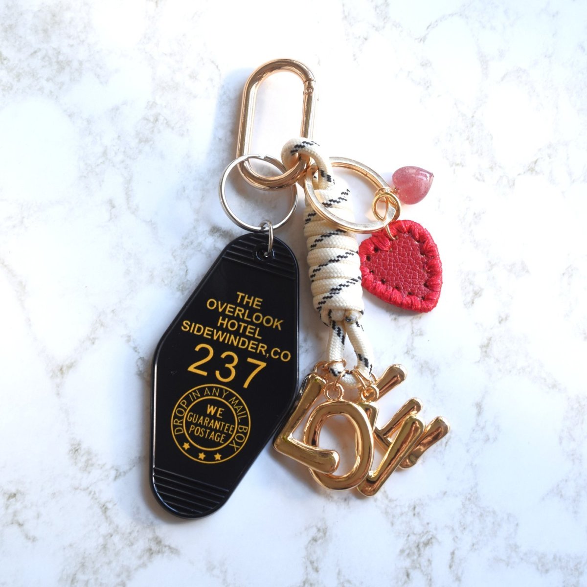 画像4: 冬の新作【数量限定】LOVE＆ハート　レッドアベンチュリン　カラビナ　ハンドストラップ・バッグチャーム  (4)