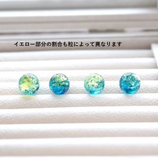 画像3: 春の新作【残り26】朝の海のきらめき　バイカラー　ブルーグリーン＆イエロー　アンバー　(琥珀）　ステンレスネックレス  (3)