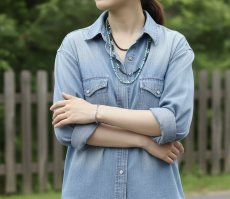 画像11: Creema特集掲載【男女兼用♪】選べる　エスニック風　ターコイズ　ショートネックレス　サージカルステンレス金具　41+5cm  (11)