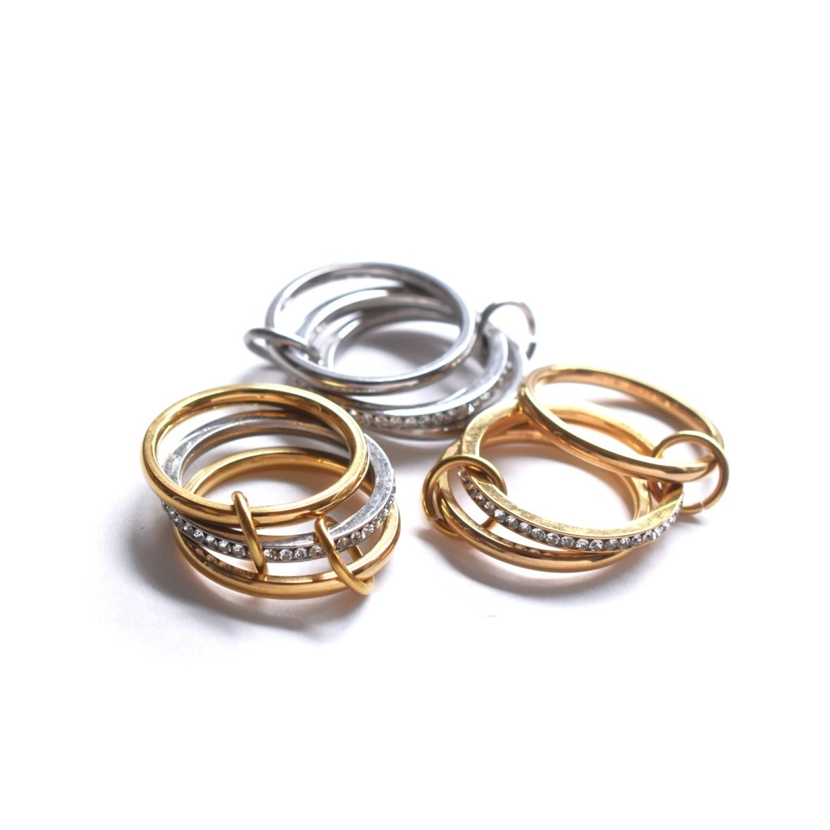 画像3: 新春の新作【金属アレルギー対応・13号】エタニティーリング　多連　サージカルステンレスリング(指輪）  (3)