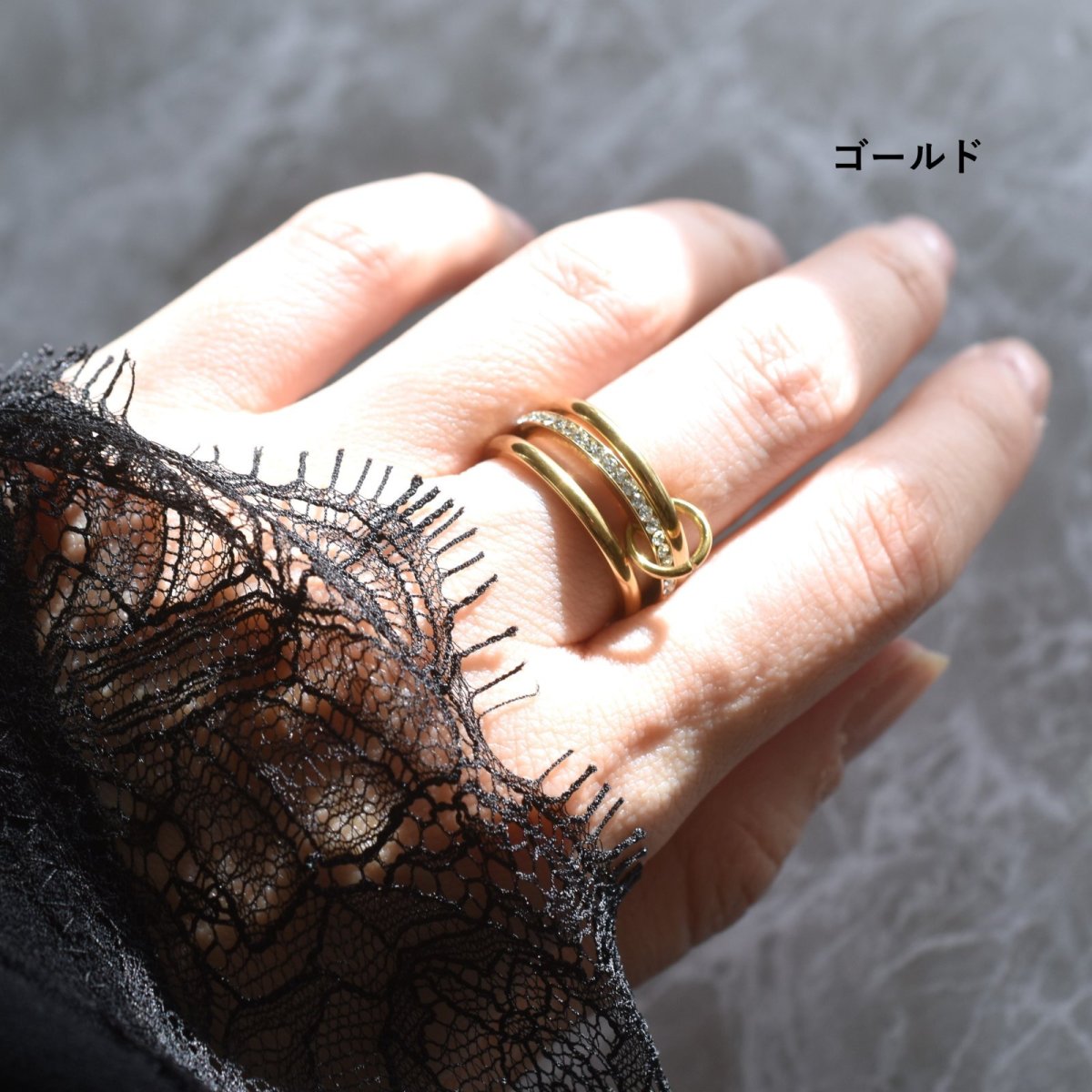 画像10: 新春の新作【金属アレルギー対応・13号】エタニティーリング　多連　サージカルステンレスリング(指輪）  (10)