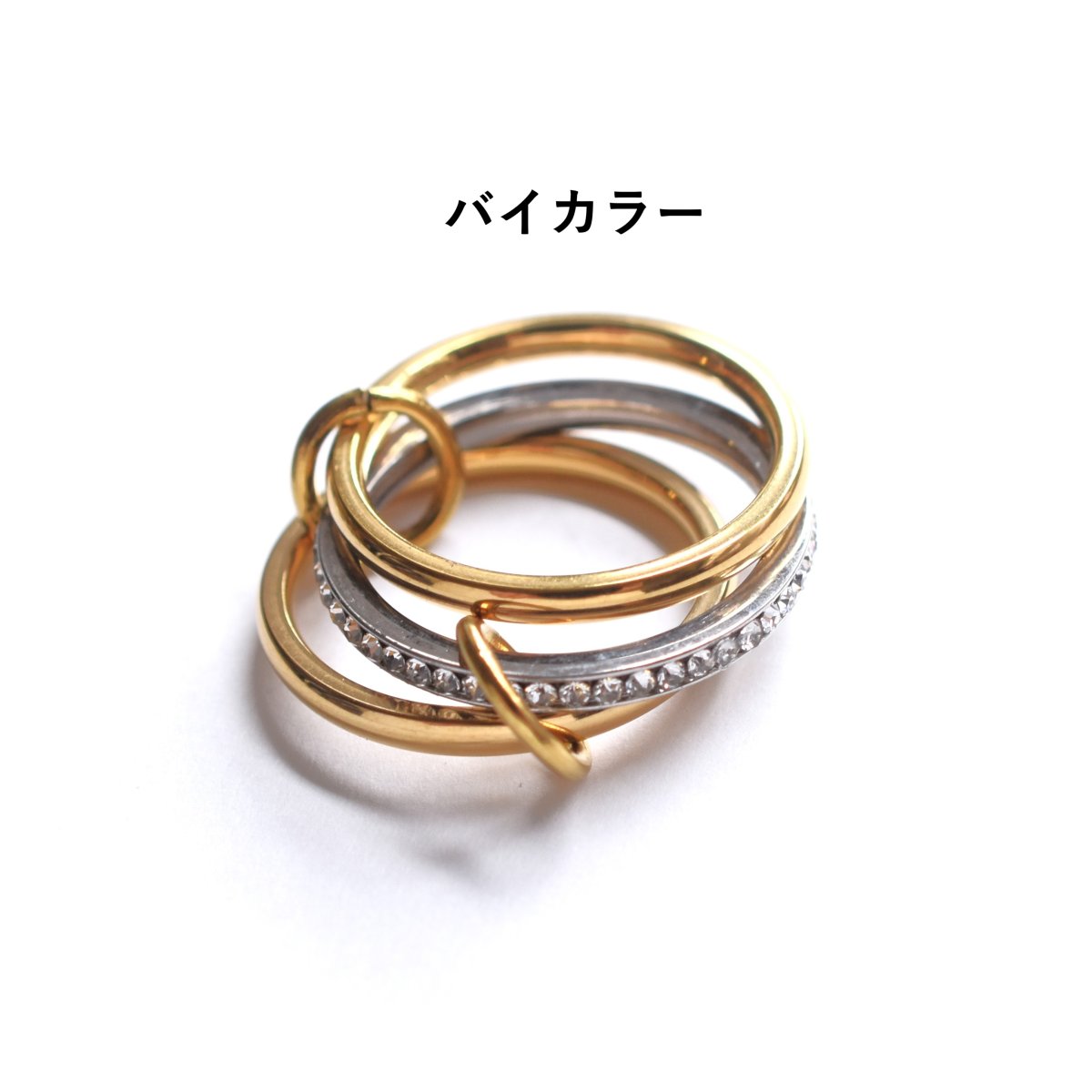 画像5: 新春の新作【金属アレルギー対応・13号】エタニティーリング　多連　サージカルステンレスリング(指輪）  (5)